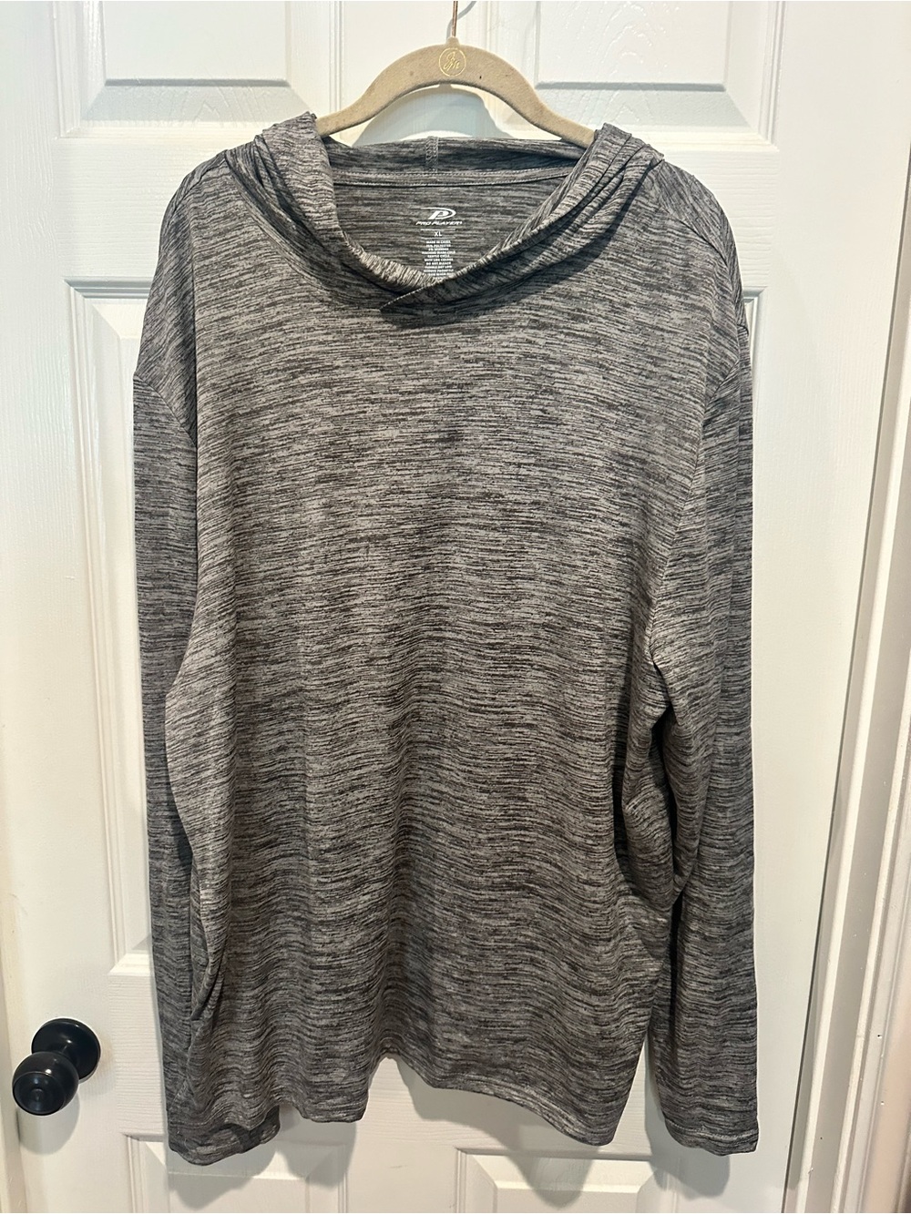 Pro Player Heathered Gray hoodie lightweight long sleeve shirt